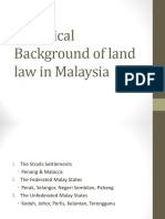 Historical Background of Land Law in Malaysia