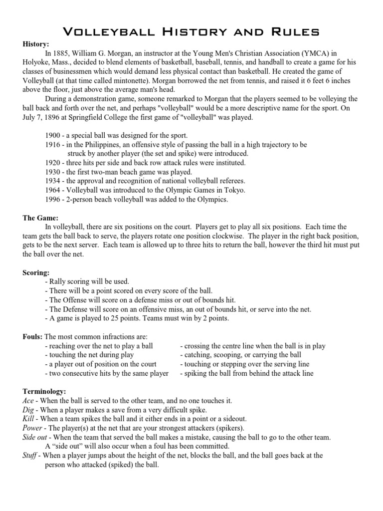 Volleyball rules Know all regulations, the court size and players