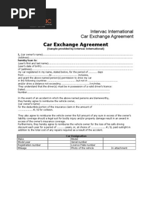 En GB-car Exchange Agreement