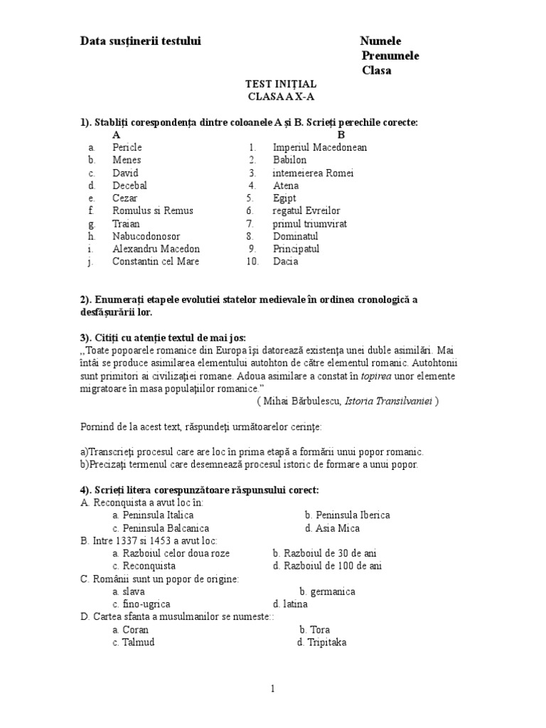3 Test Initial X | PDF