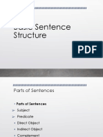 Basic Sentence Structure PDF