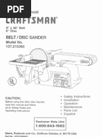Download Beltdisc Sander Manual by Ivan Zook SN40206744 doc pdf