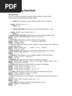 SQL - String Functions