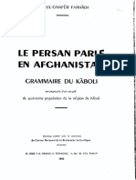 Le Persan Parlé en Afghanistan. Grammaire Du Kâboli.farhadi Abd-ul-Ghafur