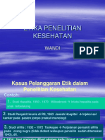 Etika Penelitian Kesehatan