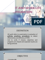 HR Audit and Work-Life Integration