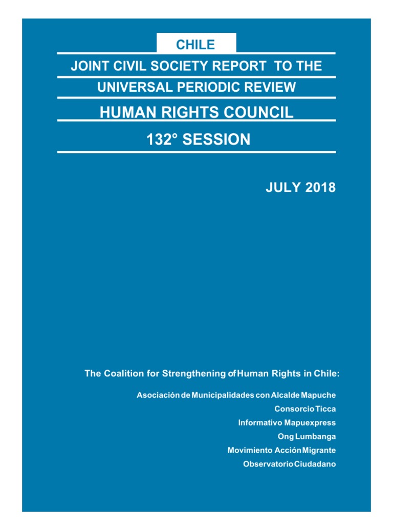 Chile Human Rights UPR Report 2018 | PDF | International Labour ...