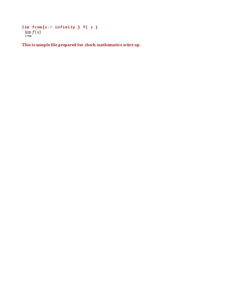 This Is Sample File Prepared For Check Mathematics Wtire Up | PDF