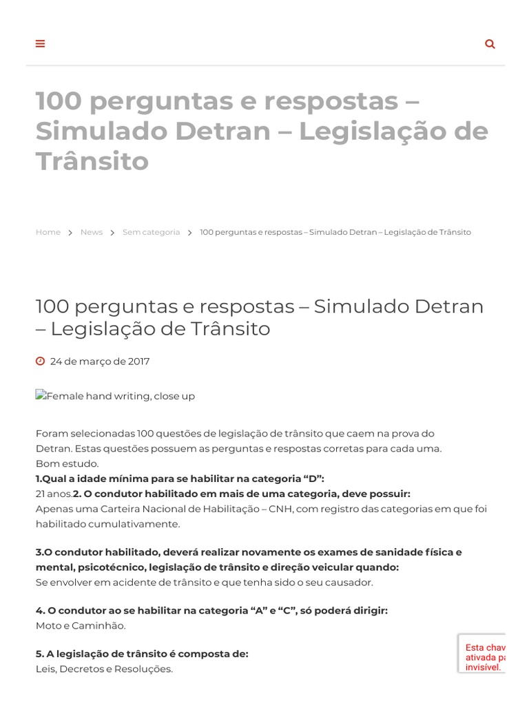 Perguntas e respostas sobre o trânsito