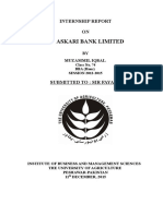 Askari Bank Limited: Internship Report ON