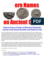 Names of People On Ancient Greek and Roman Collectible Coins