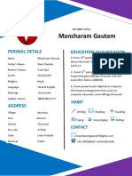 Mansharam Gautam: Persnal Detals Education