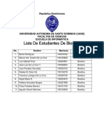 Lista de Estudiantes de Bioética