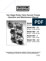 Two Stage Rotary Vane Vacuum Pumps Operation and Maintenance Manual
