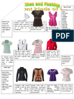 Types of tops and cuts for shirts and cardigans