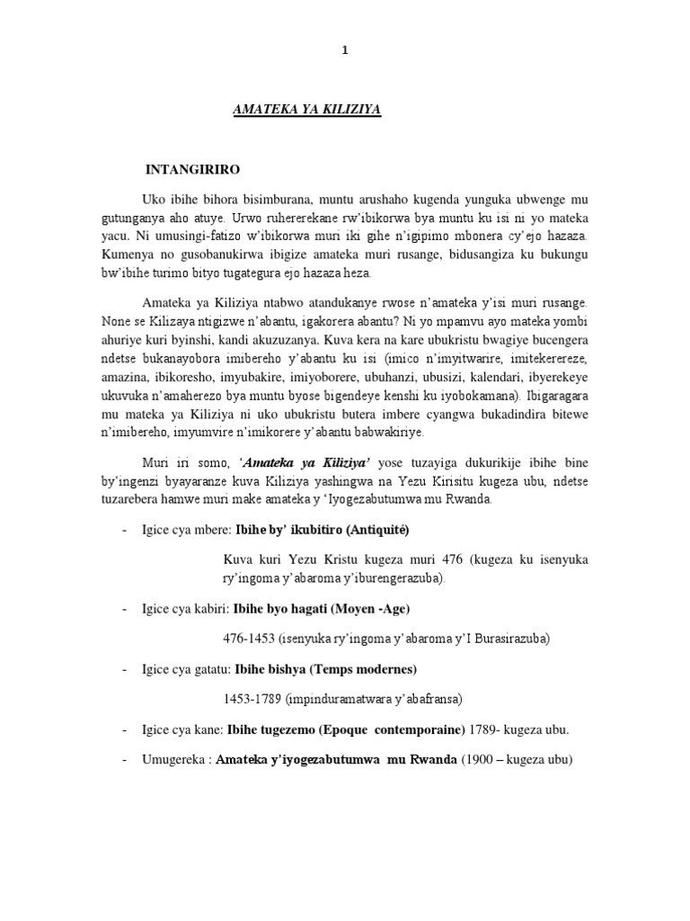Amateka Ya Kiliziya Pdf Pdf