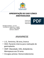 Caso Clínico em Anestesiologia