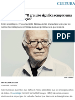 Richard Sennett - "O Gratuito Significa Sempre Uma Forma de Dominação"