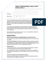 Literacy Practice Test 2 PDF