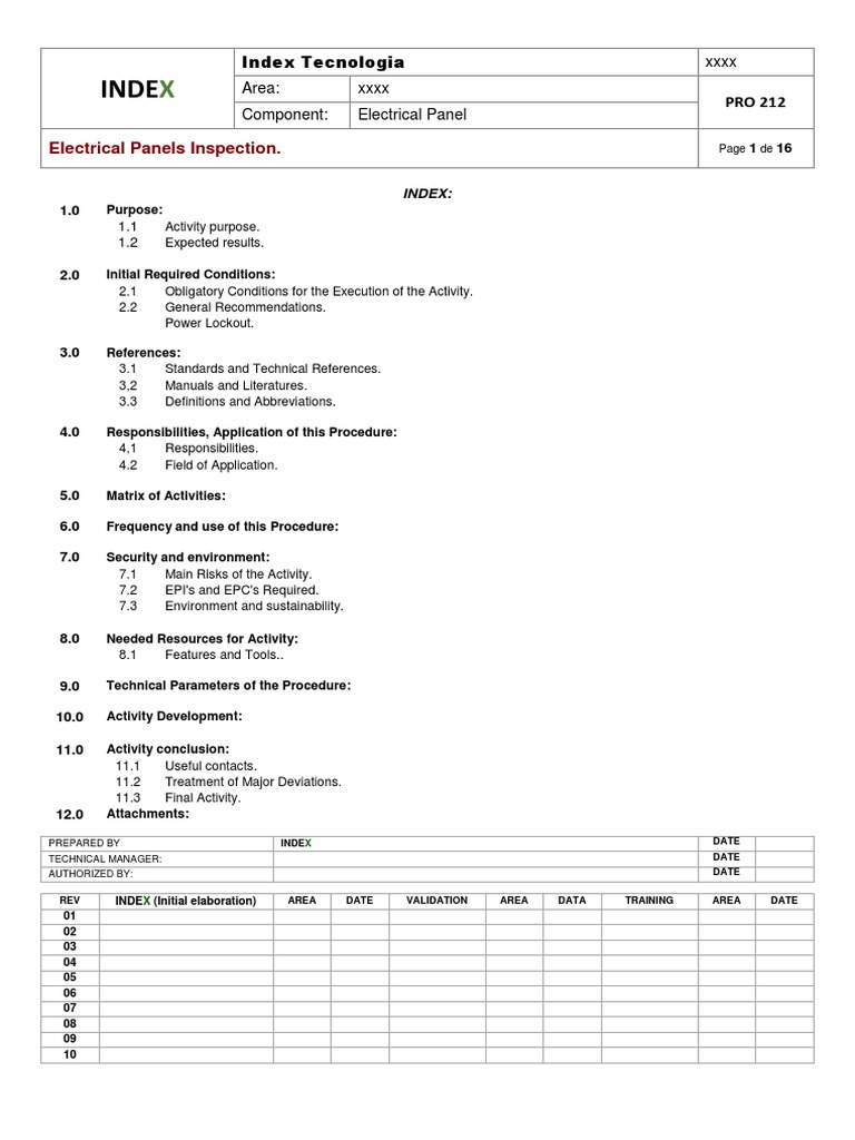 Electrical Panel Inspection Guidelines | PDF | Electrical Substation ...