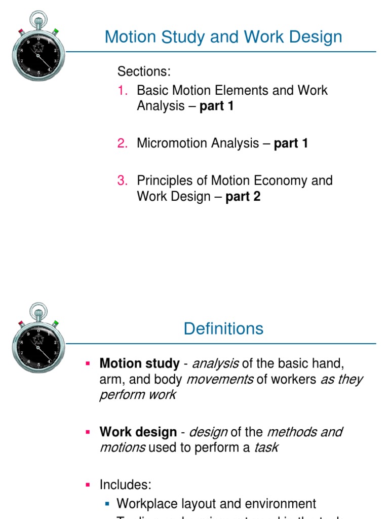 4 Motion Study Ams Mar11 17 - p1 | PDF | Technology & Engineering