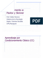 Aprendizaje clásico y operante en Pavlov y Skinner