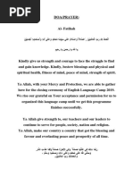 Opening Ceremony Doa in English | PDF