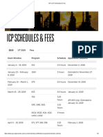 API - ICP Schedules & Fees