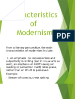 Presentation1characteristic of Modernism