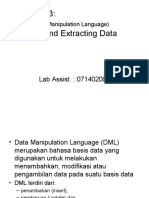 SQL Lab 3: DML Entering and Extracting Data