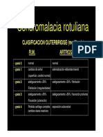 Condromalacia Rotuliana: R.M. Artroscopia Clasificacion Outerbridge (Modificada)