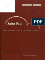 Alain Badiou Saint Paul The Foundation of Universalism Theoryleaks PDF