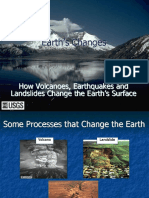 Earth's Changes: How Volcanoes, Earthquakes and Landslides Change The Earth's Surface