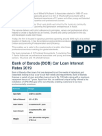 Bank of Baroda (BOB) Car Loan Interest Rates 2019: Sona Copy Here