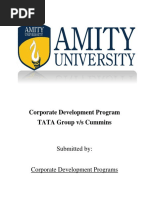 Corporate Development Program TATA Group V/s Cummins: Submitted by