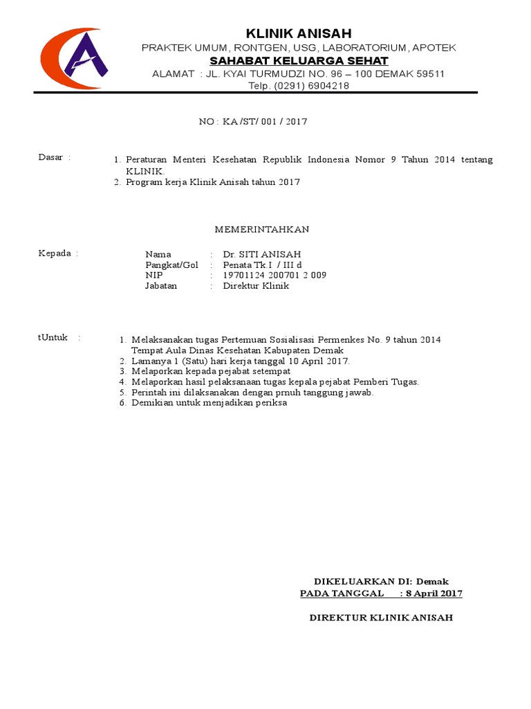 Surat Tugas Klinik Pdf