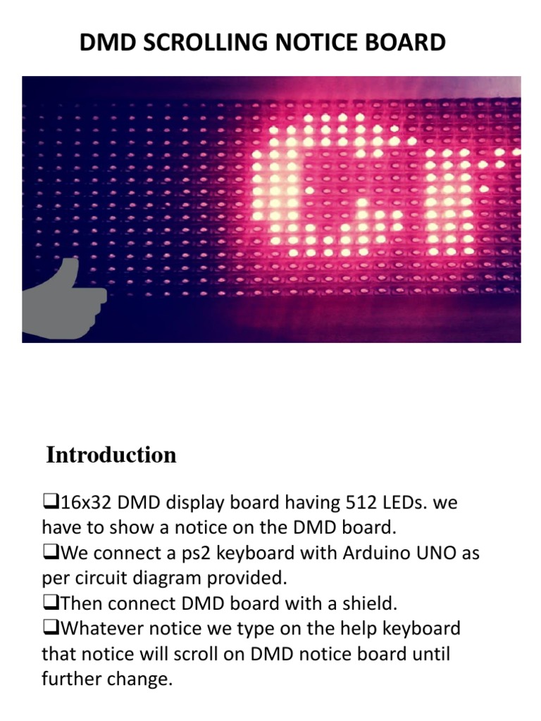 DMD Scrolling Notice Board Setup Guide | PDF | Rectifier | Capacitor