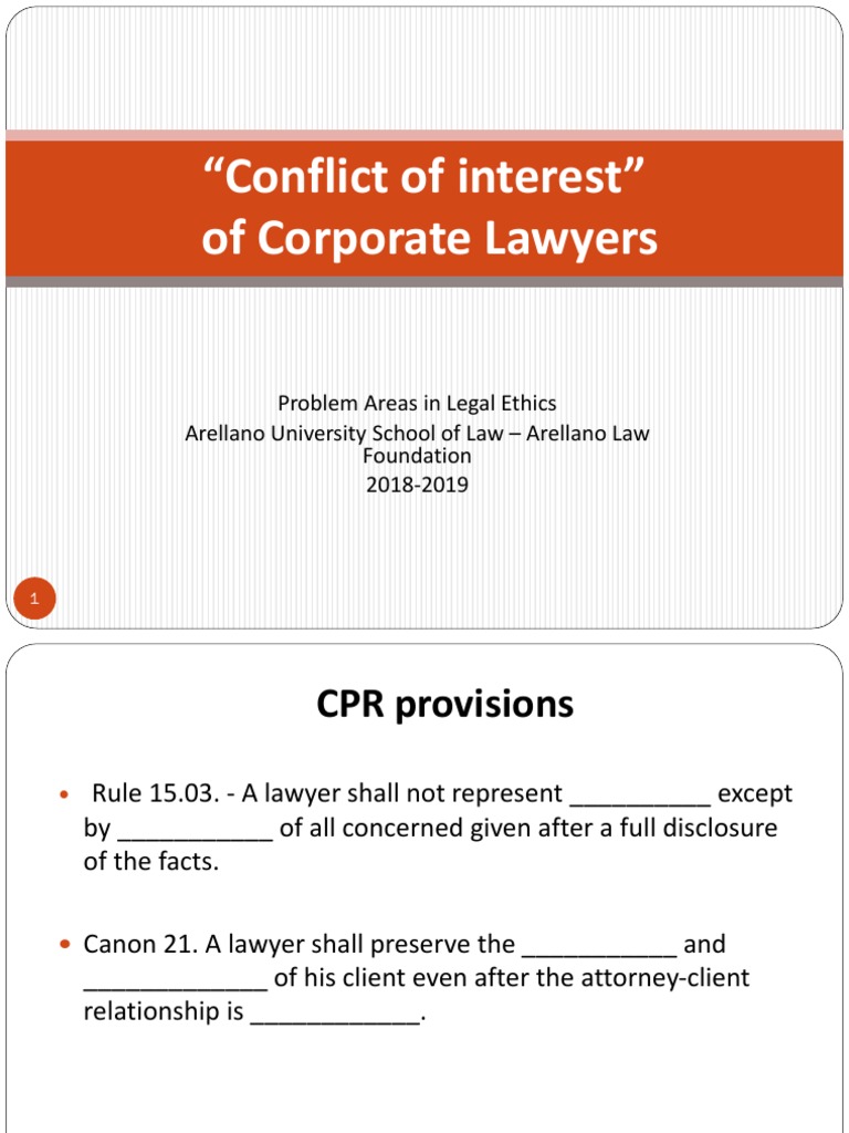 8. Conflict of Interest of Corporate Lawyers Lawyer Board Of Directors