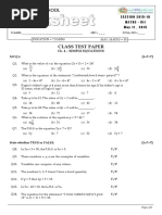 Delhi Public School: Class Test Paper