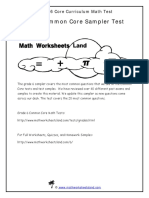 Math Common Core Sampler Test