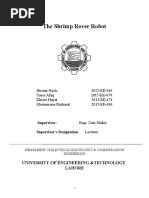 The Shrimp Rover Robot: University of Engineering &technology Lahore