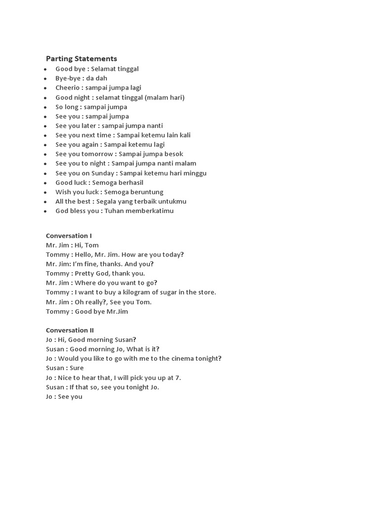 Parting Statements | PDF