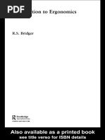 (R.S. Bridger) Introduction of Ergonomics PDF