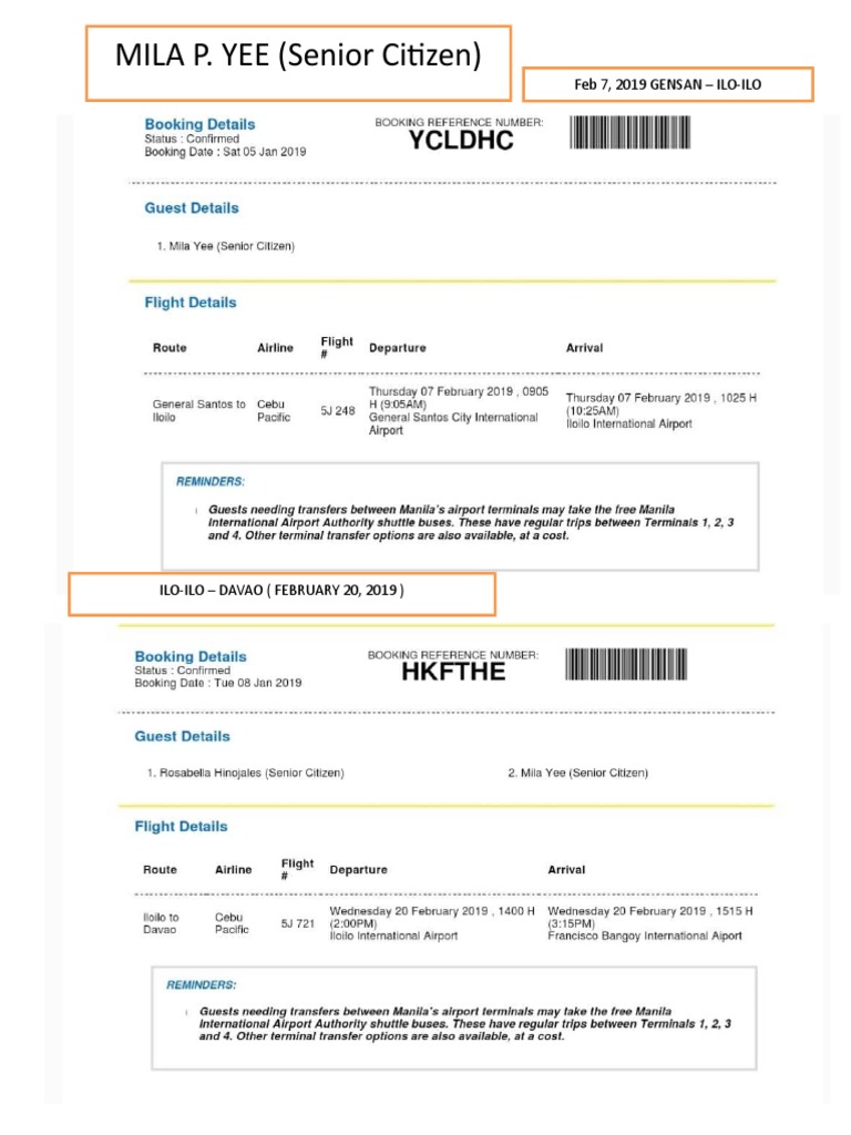 E-tICKET - Mila Yee | PDF