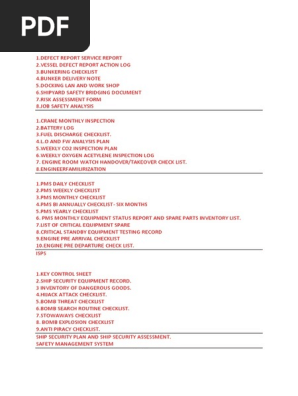 Checklist
