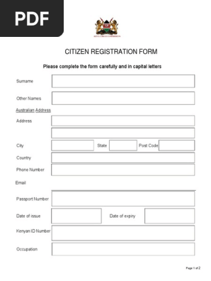 Citizen Registration Form