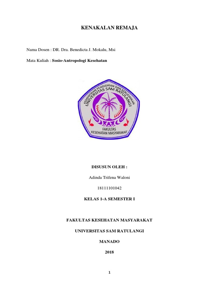 Makalah Kenakalan Remaja Docx