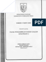 Perda No 08 Tahun 2006 Tentang Pajak Pengambilan Bahan Galian Golongan C PDF