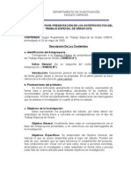 LINEAMIENTOS PARA PRESENTACIÓN DE LOS ANTEPROYECTOS DEL TRABAJO ESPECIAL DE GRADO