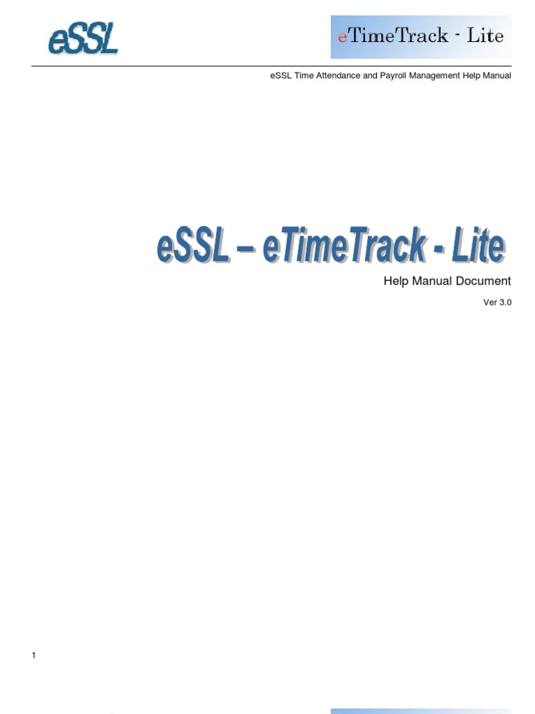 eTimeTrack Lite Help Manual | PDF | Microsoft Access | Databases